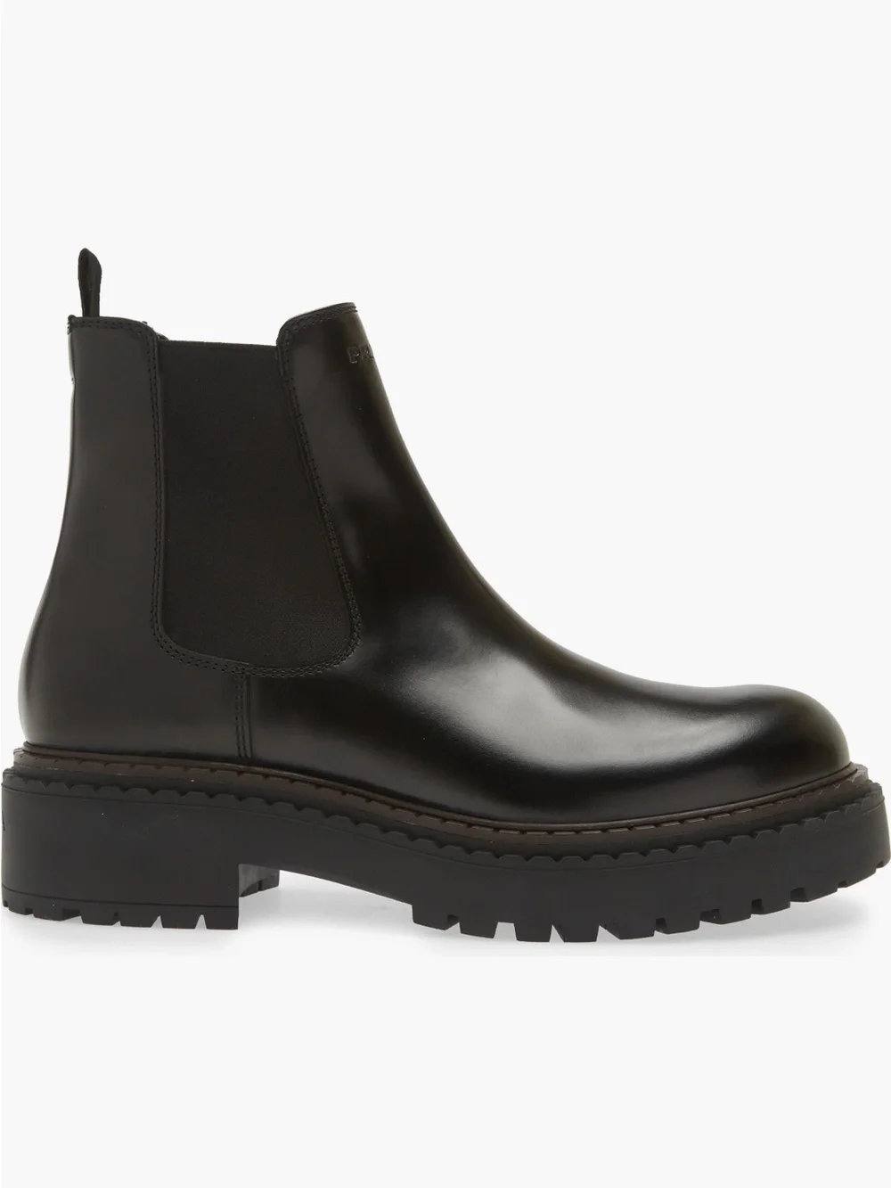 Prada Men’s Black Leather Double Chocolate Chelsea Boots New US 12 $1490